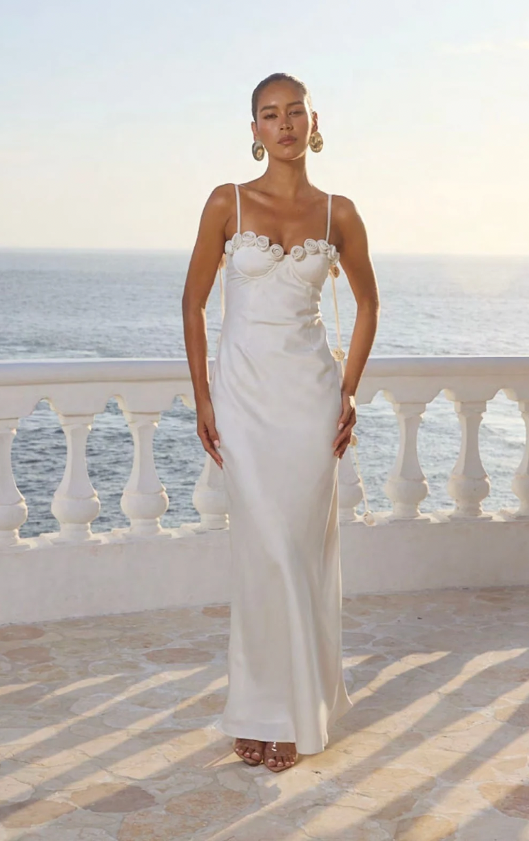 Lavena Maxi Dress - Pearl