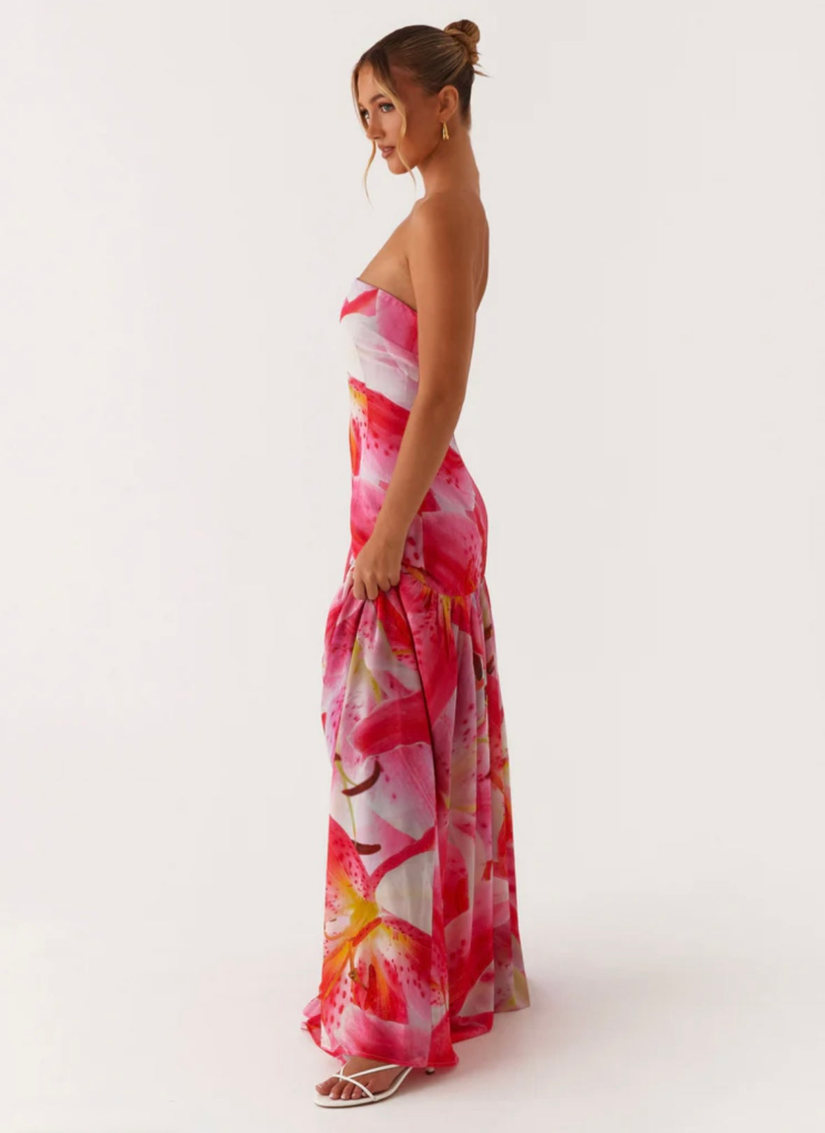 Santorini Maxi Dress - Pink Floral