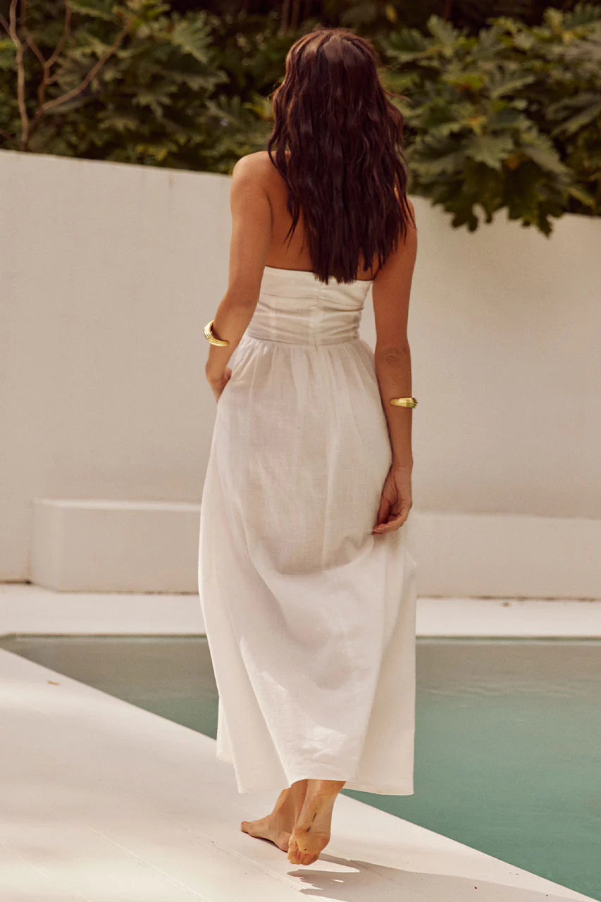 Locklea Midi Dress - White
