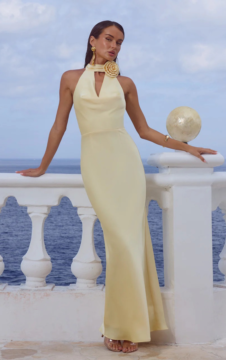 Estelle Maxi Dress - Buttermilk Dolce&Glamour Estelle Maxi Dress - Buttermilk Dolce&Glamour
