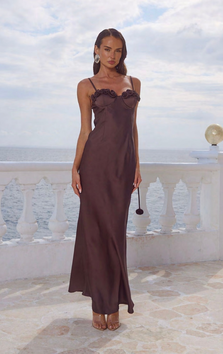 Lavena Maxi Dress - Bitter Chocolate