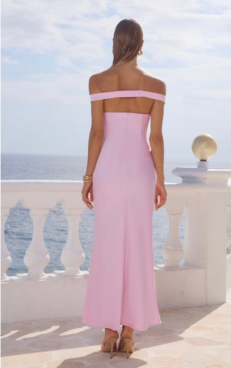 Raphaella Off Shoulder Maxi Dress - Petal