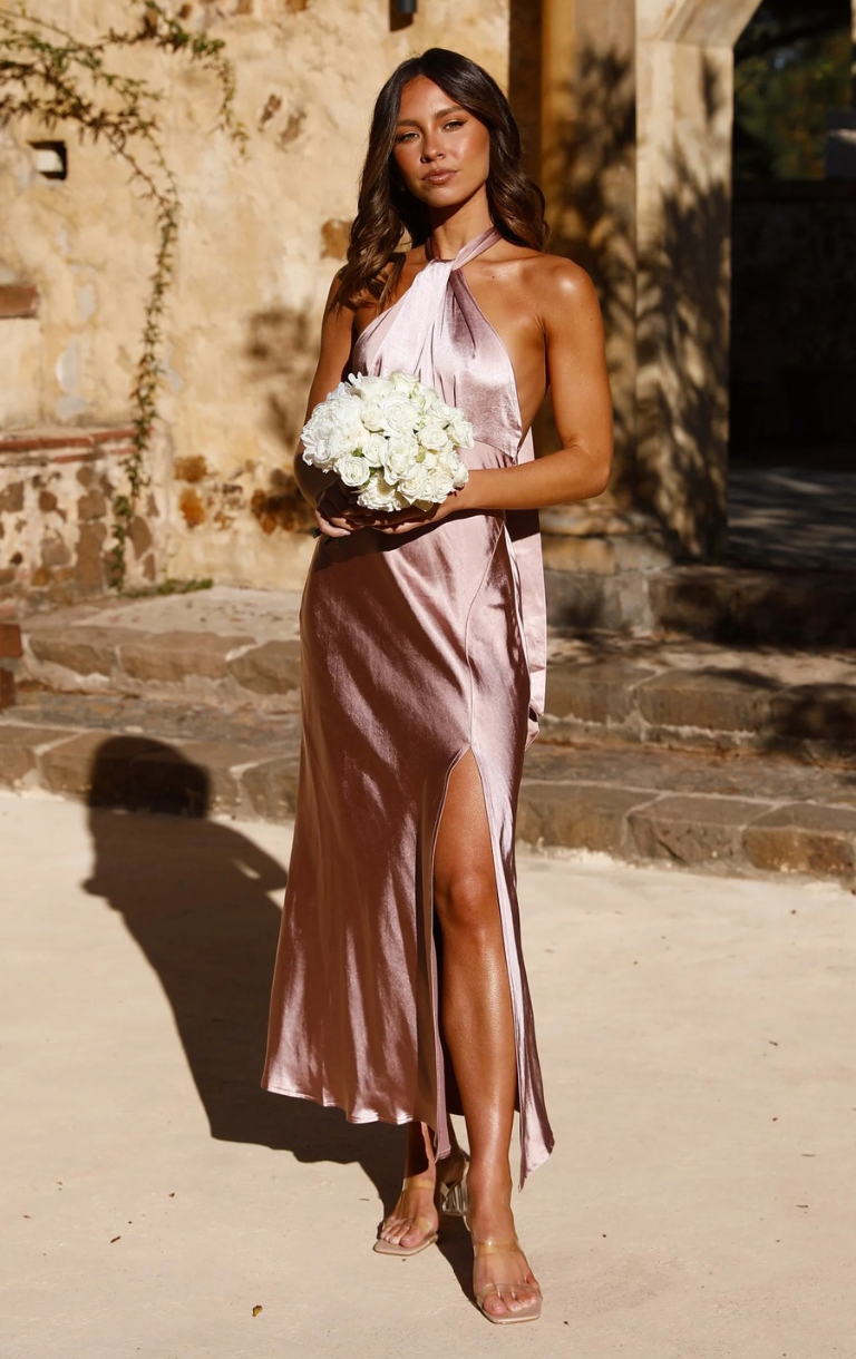 Amalia Maxi Dress - Dusty Pink