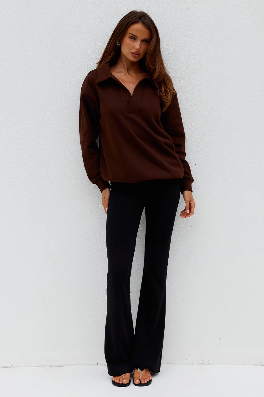 Laurette Oversized Sweater - Chocolate