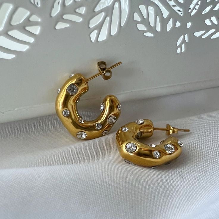 Elijah 18K Gold Hoops