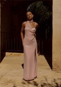 Liora Draped Scarf Maxi Dress - Pink