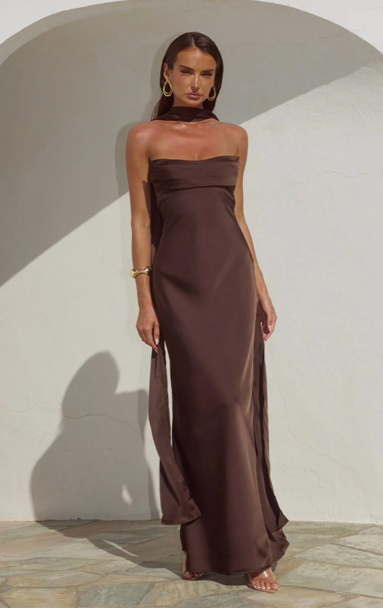Madeleine Maxi Dress - Bitter Chocolate