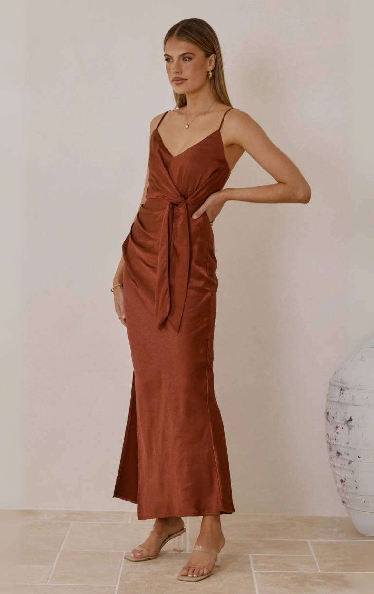 Yasmeen Maxi Dress - Rust
