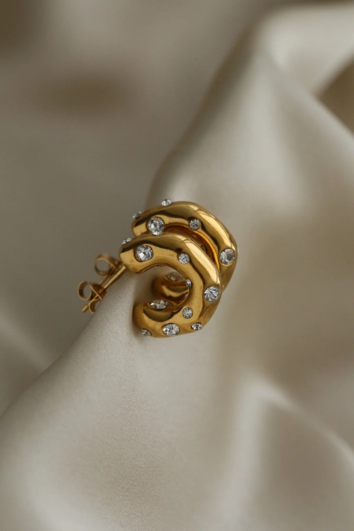 Elijah 18K Gold Hoops