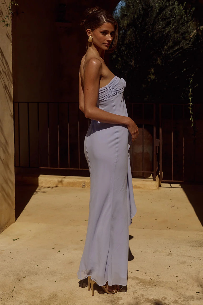 Fiora Strapless Maxi Dress - Sky Blue