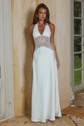Lilith Halter Maxi Dress - White