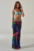 Cyrus Low Waist Sheer Maxi Skirt - Tuscan Purple
