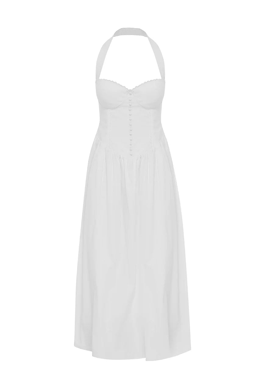 Adeline Midi Dress - White
