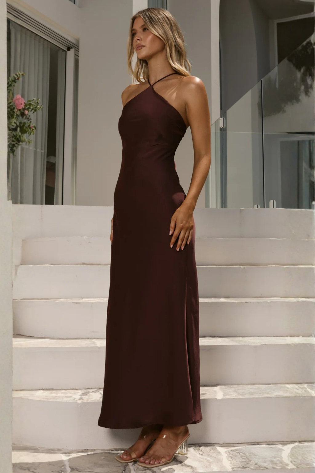 Chiara Maxi Dress - Chocolate
