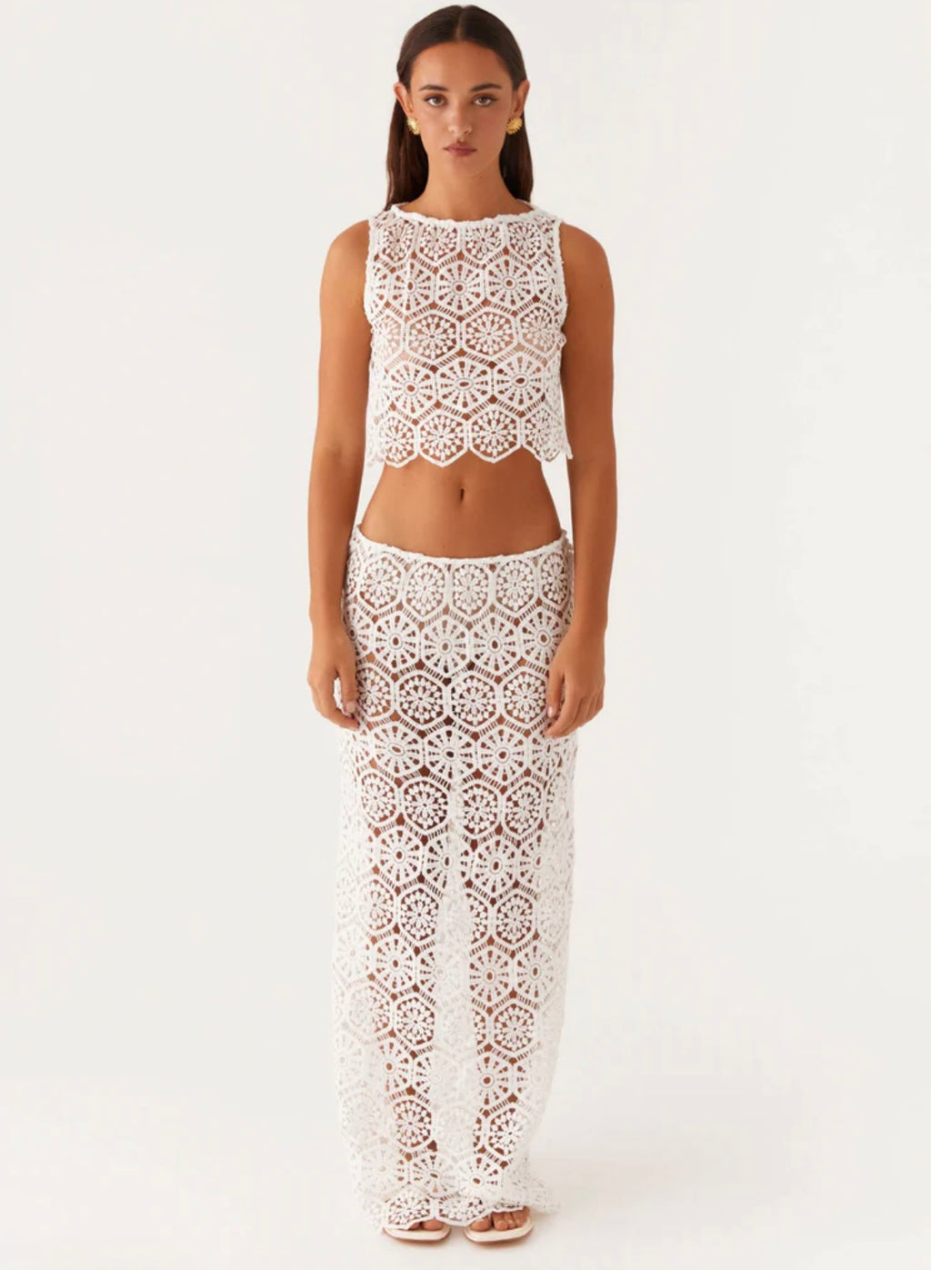Jade Maxi Skirt - Apricot