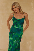 Benito Maxi Dress - Green Floral