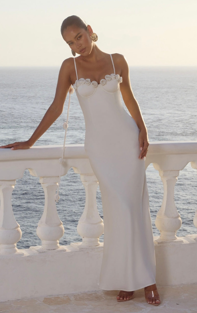 Lavena Maxi Dress - Pearl