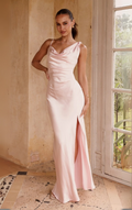 Iris Asymmetrical Maxi Dress - Pink