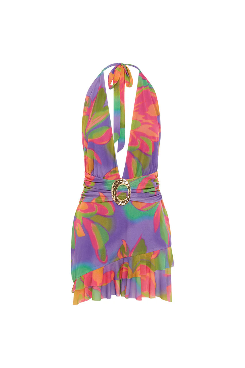 Kiata Mini Dress - Diaz Iris
