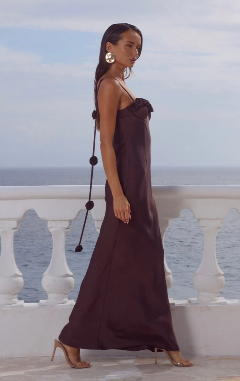 Lavena Maxi Dress - Bitter Chocolate