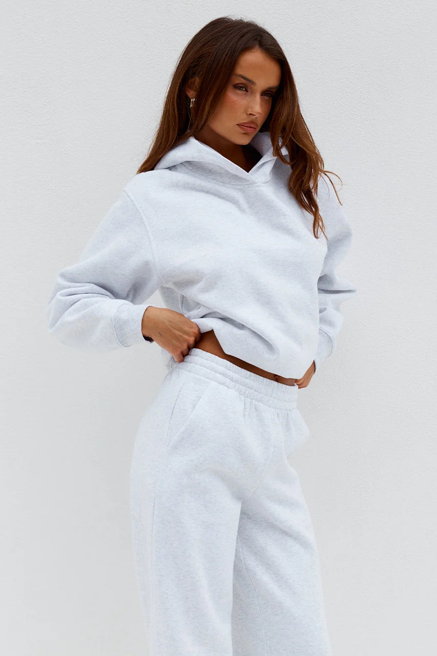 Oversized Hoodie - Grey Marble