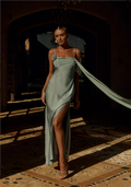 Elara Cowl Maxi Dress - Sage