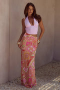 Alexis Halter Cut Out Maxi Dress - Cavello Peach