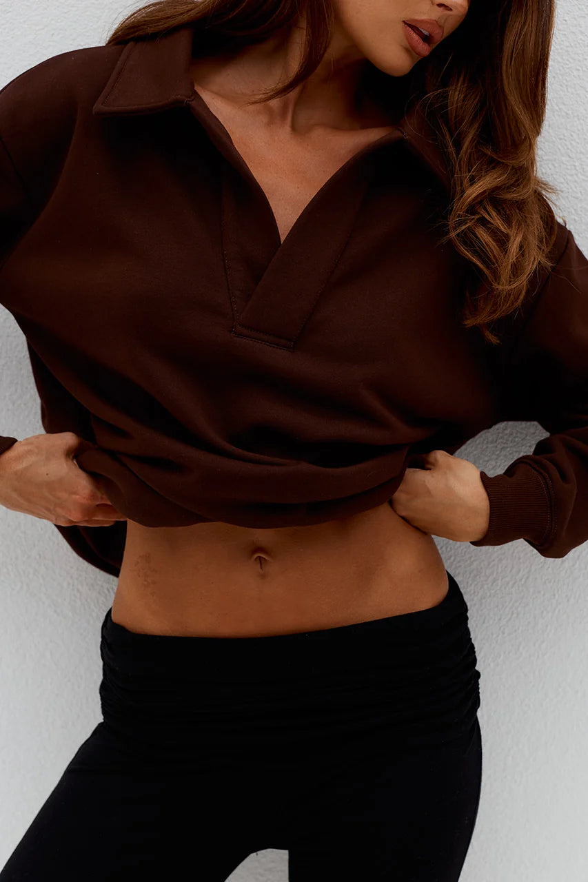Laurette Oversized Sweater - Chocolate