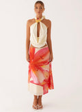 Sarah Low Waist Skirt - Pink Floral