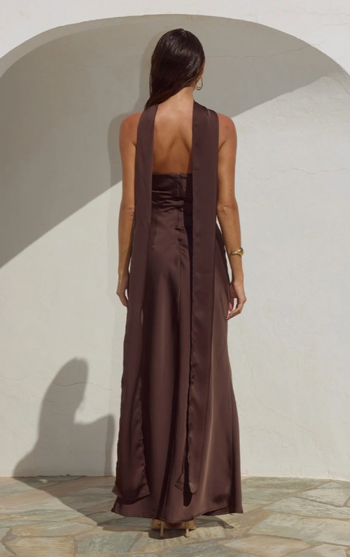 (XL) Madeleine Maxi Dress - Bitter Chocolate (Copy)