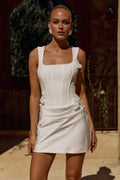 Persephone Corset Mini Dress - White
