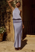 Liliette Halter Maxi Dress - Sky Blue