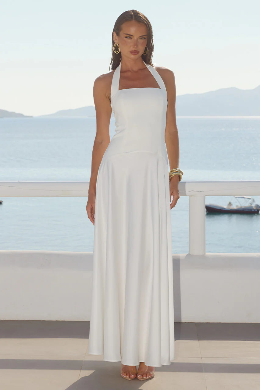 Odina Square Neck Maxi Dress - Ivory