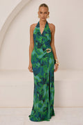 Marbella Halter Maxi Dress - Calista Green