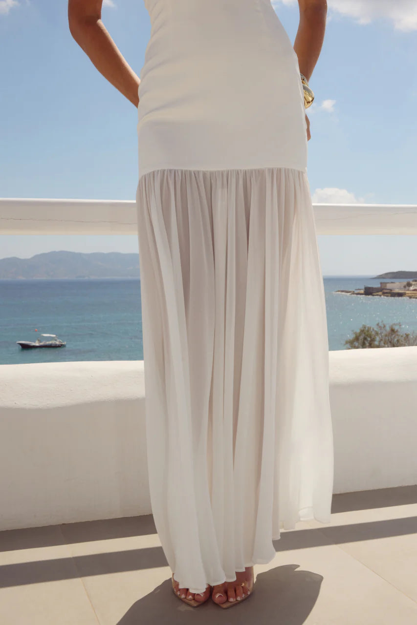 Yazmin Halter Maxi Dress - Off White