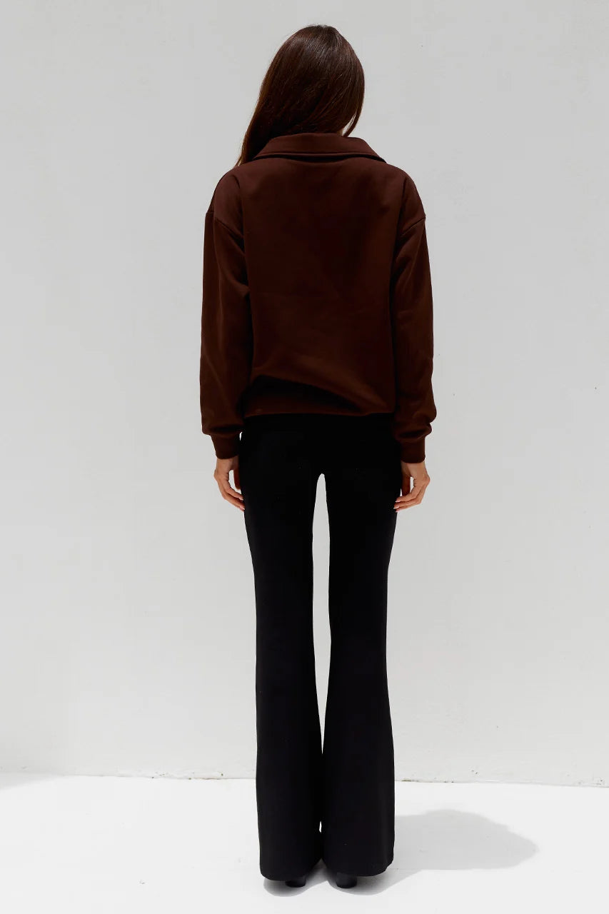 Laurette Oversized Sweater - Chocolate
