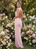 Pink Low Back Maxi Dress