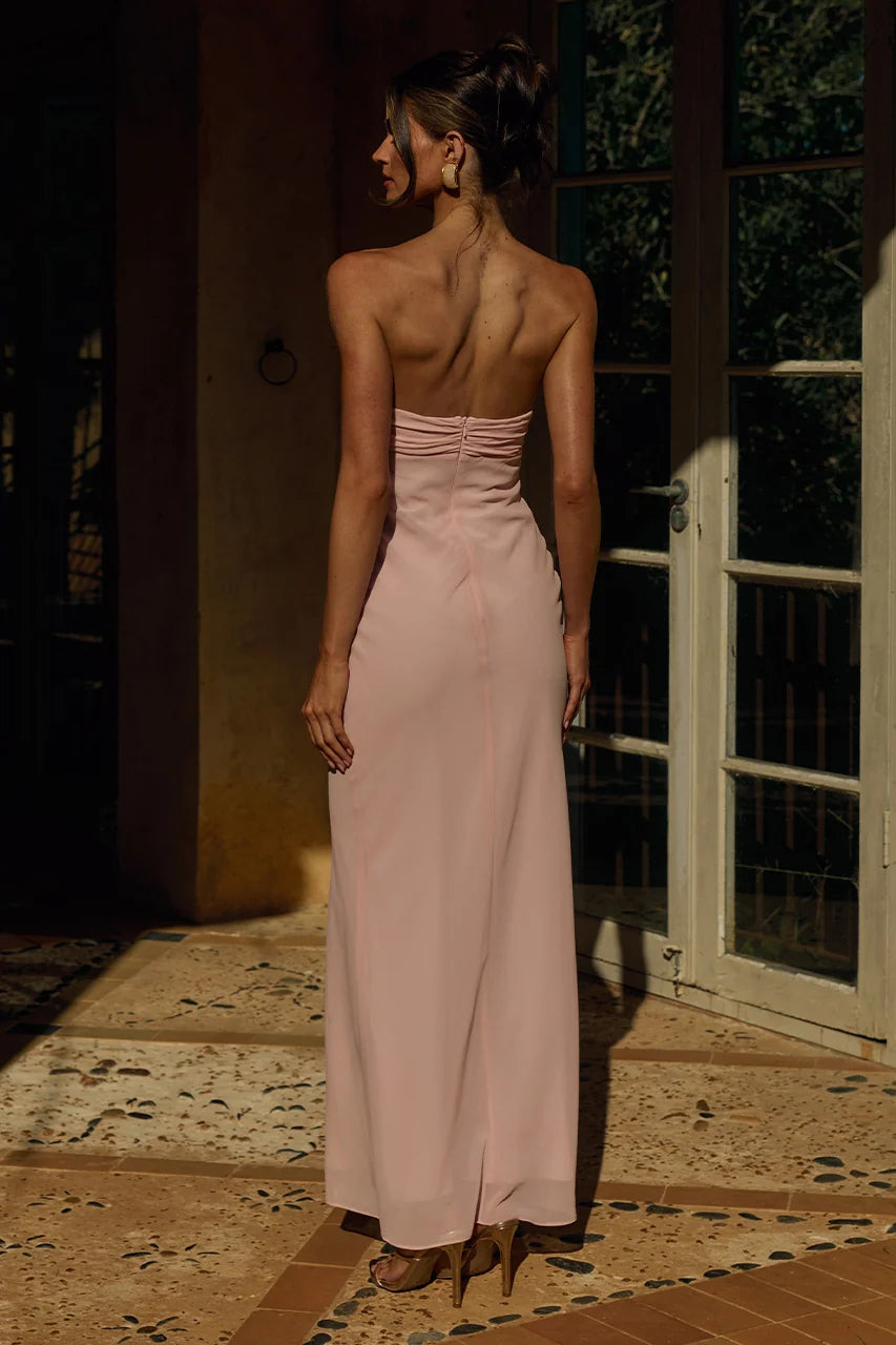 Fiora Strapless Maxi Dress - Pink
