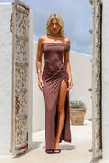 Alana Maxi Dress - Brown