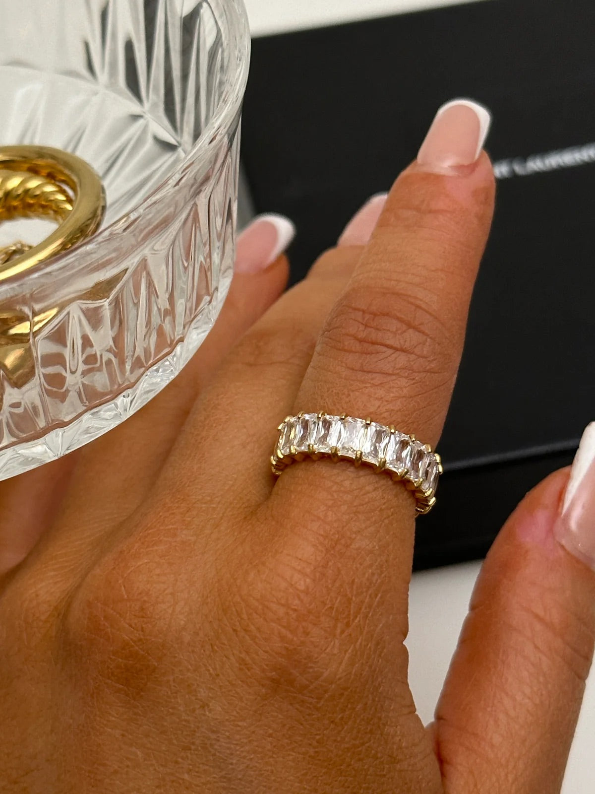 Amber 18K Gold Zirconia Ring