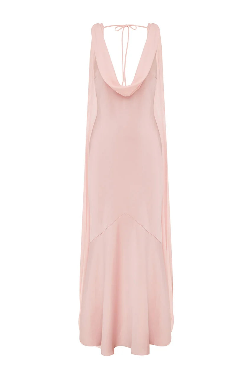 Gabriella Cowl Maxi Dress - Pink