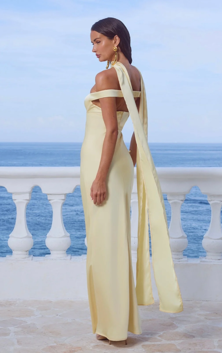 Raphaella Off Shoulder Maxi Dress - Buttermilk