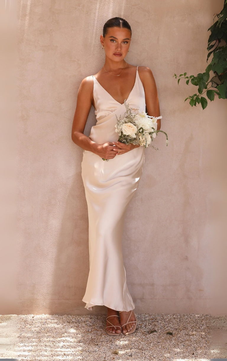 Ziah Maxi Dress - Champagne