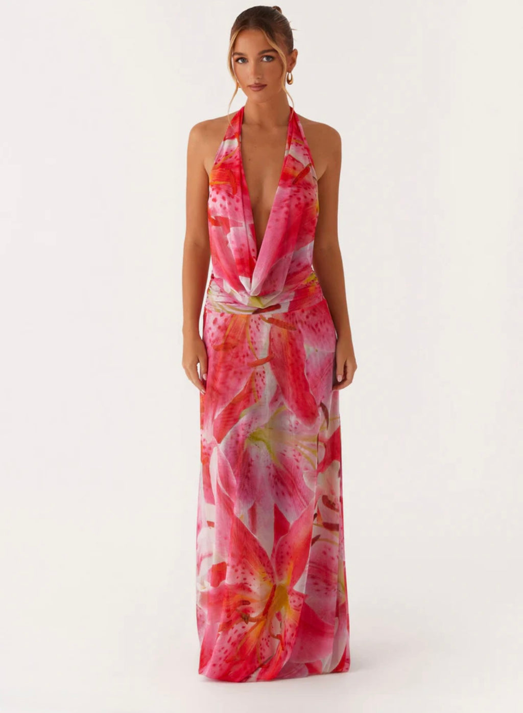 Rhodes Maxi Dress - Pink Floral
