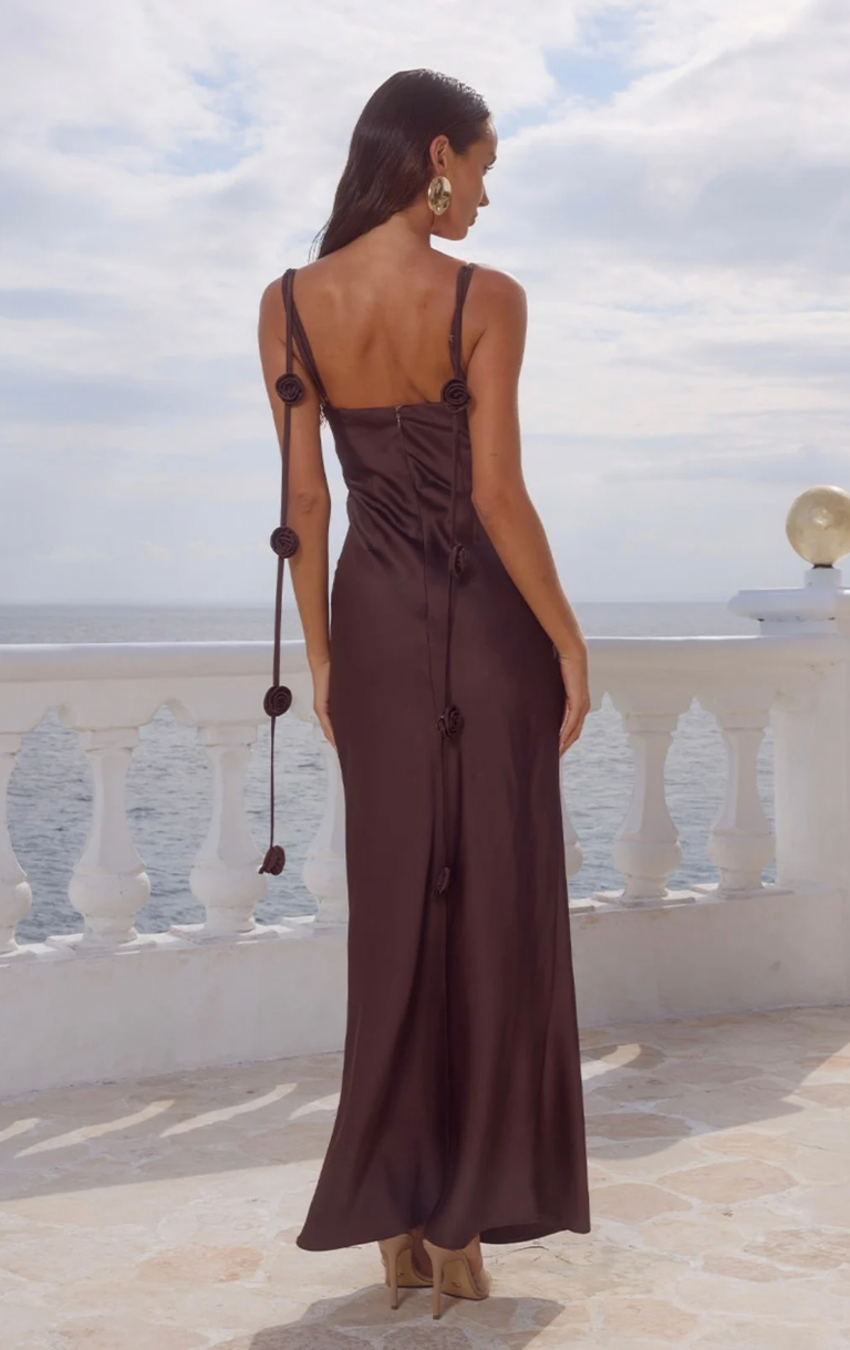 Lavena Maxi Dress - Bitter Chocolate