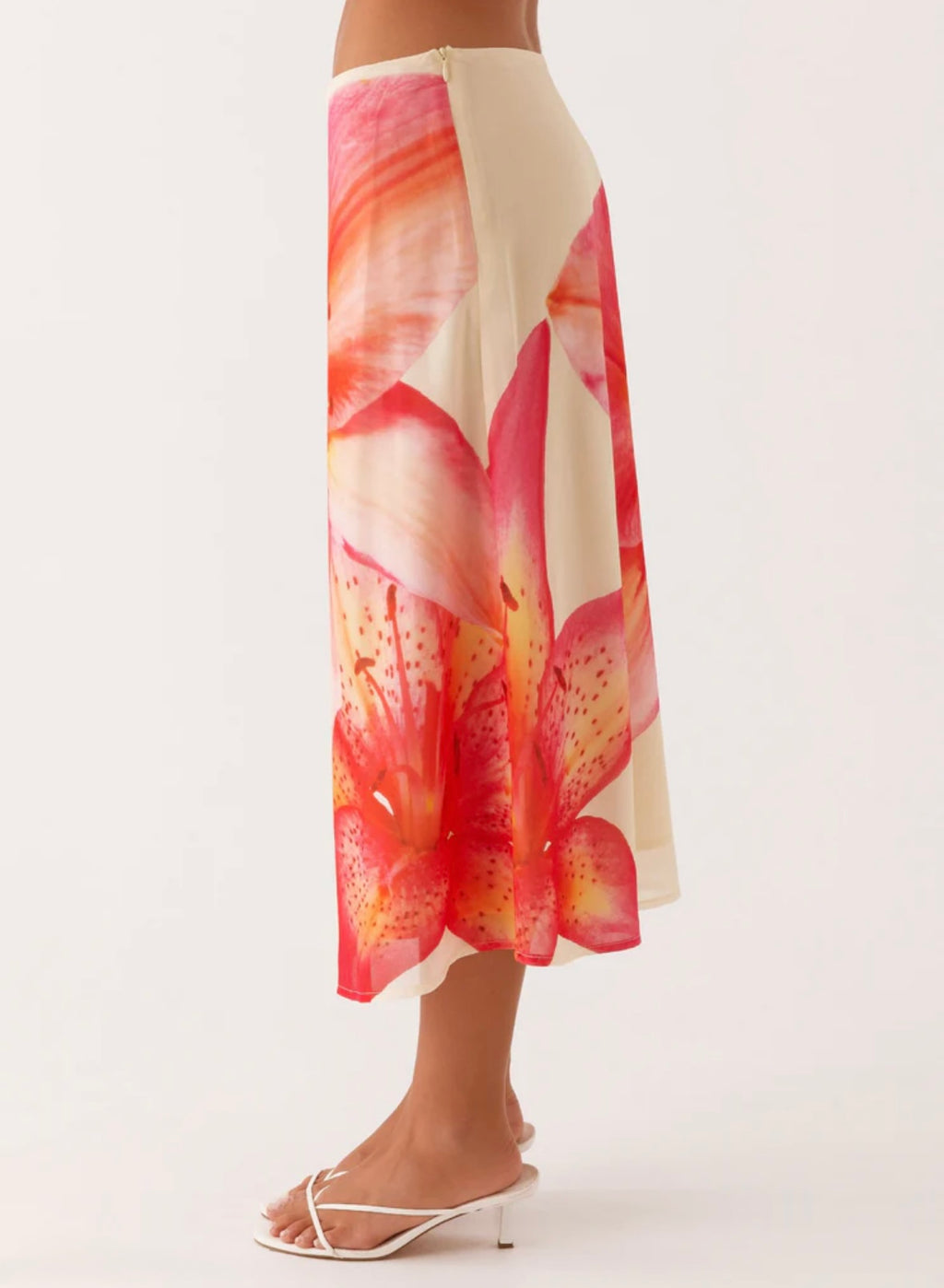 Sarah Low Waist Skirt - Pink Floral