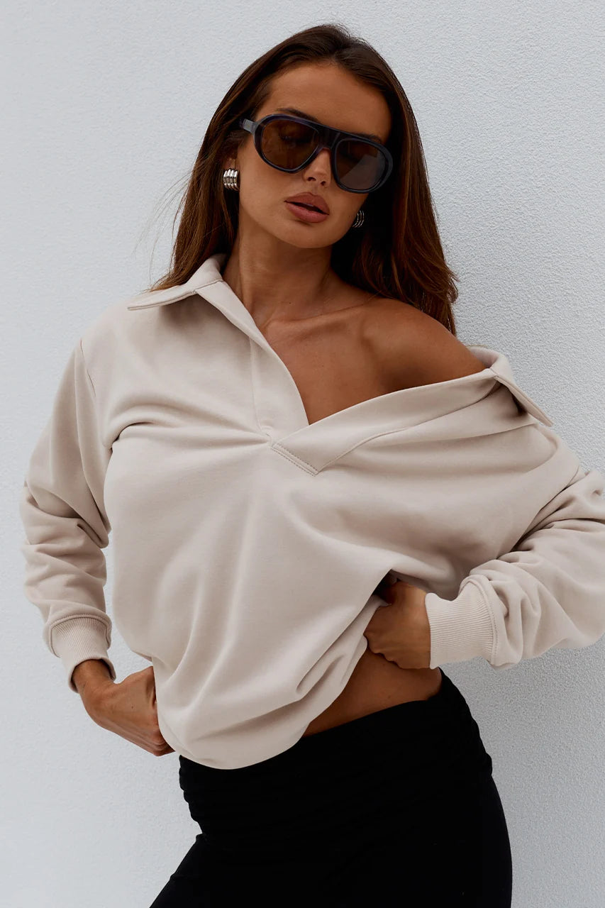 Laurette Oversized Sweater - Biscuit