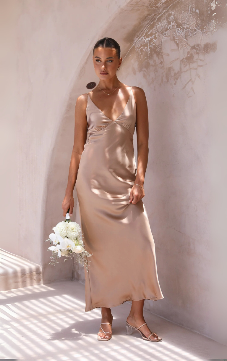 Ziah Maxi Dress - Latte
