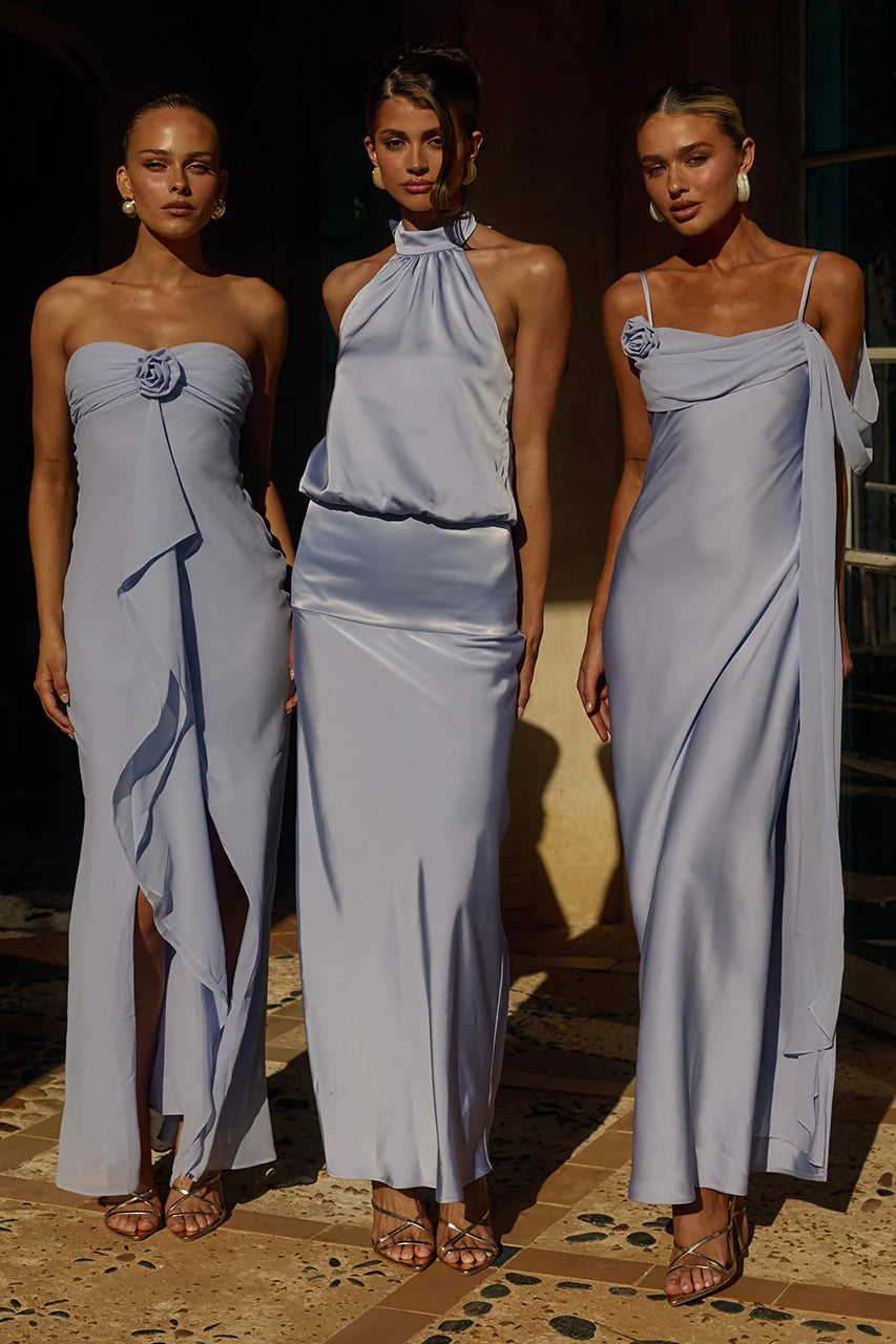 Fiora Strapless Maxi Dress - Sky Blue