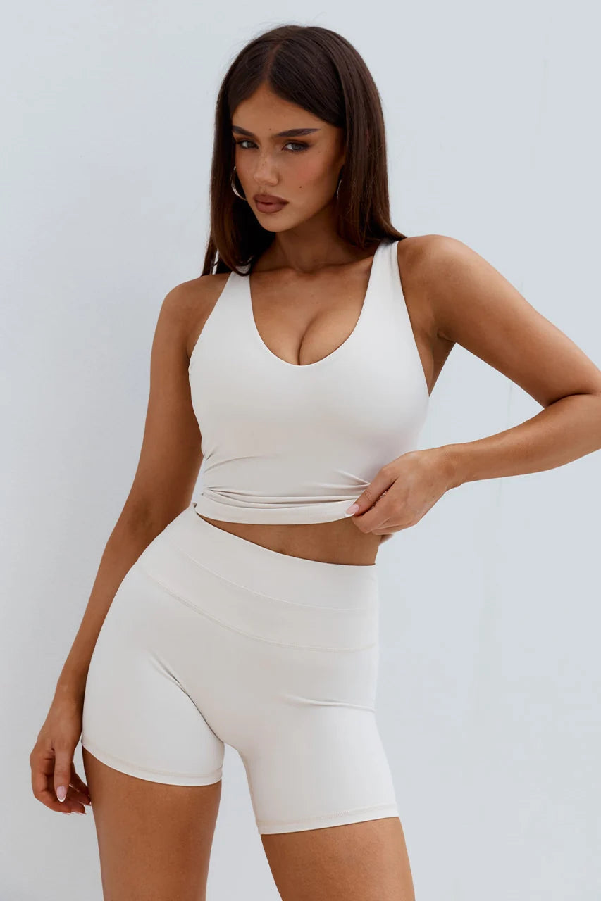 Lou Contour Shorts - Biscuit